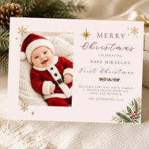 Foto de la primera Navidad del bebé | Marfil Beige