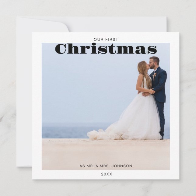 Foto de la primera tarjeta navideña (Anverso)