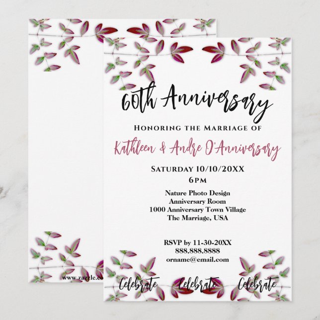 FOTO DE LA RAMA ROJA 60ª INVITACIÓN ANIVERSARIA (Anverso / Reverso)