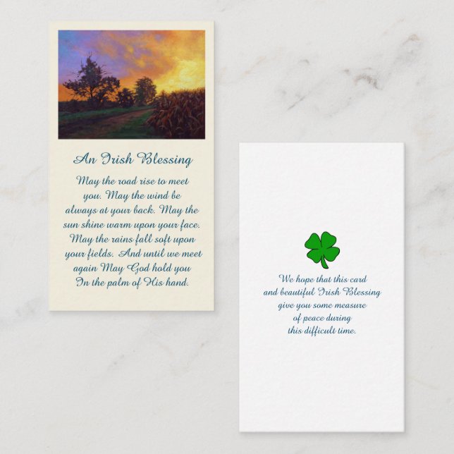 Foto de la tarjeta conmemorativa de la vida (Anverso / Reverso)