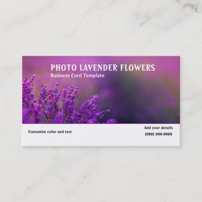 Foto de la tarjeta de visita de las flores de lava (Anverso)