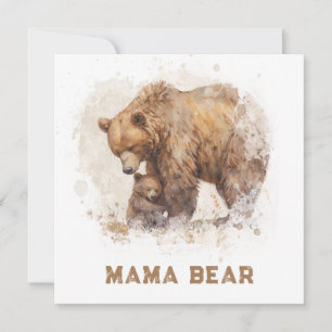 *~* Foto de la tarjeta plana MAMA BEAR Ap72