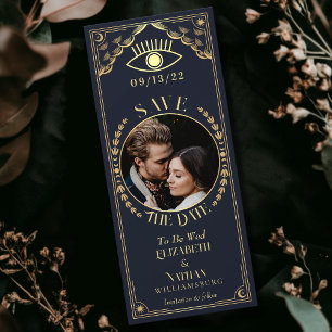 Foto de la tarjeta Vintage Gold Tarot Guardar la f