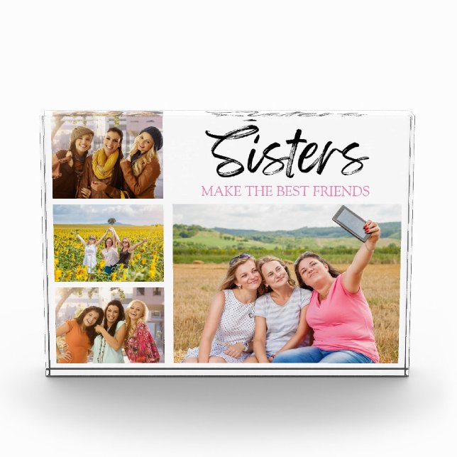 Foto de las hermanas en bloques de vidrio hecha lo (Anverso)