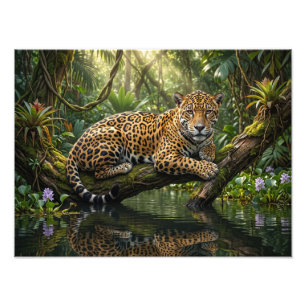 Foto de Leopardo Descansando en Rama de Árbol Anti