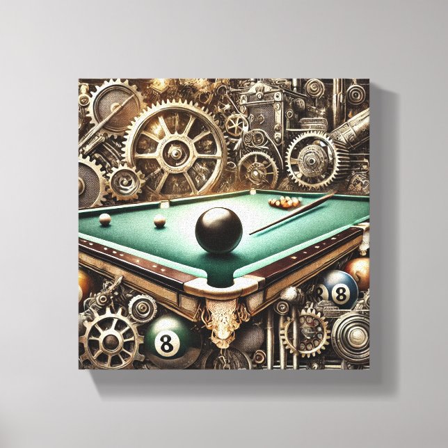 Foto de lienzo Steampunk Snooker (Anverso)