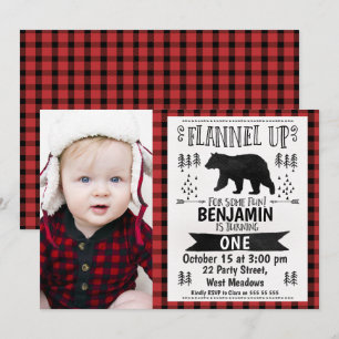 Foto de Lumberjack 1er cumpleaños Invitación
