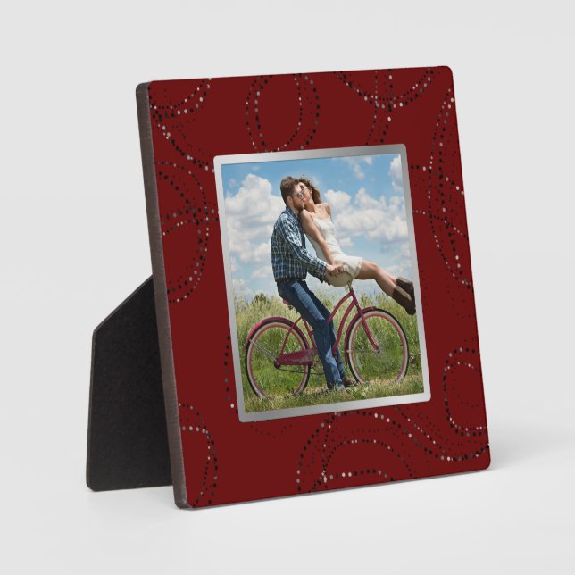 Foto de marco ancho ancho rojo oscuro de Borgoña (Anverso)