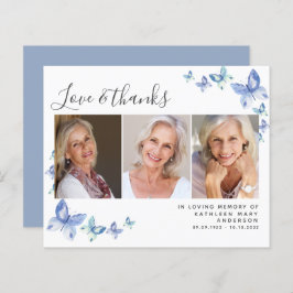 Foto de mariposa de presupuesto Tarjeta de agradec