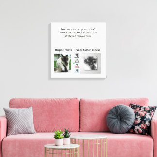 Foto de mascota personalizada en lienzo de dibujo