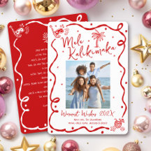 Foto de Mele Kalikimaka Dibujado a Mano Navidad