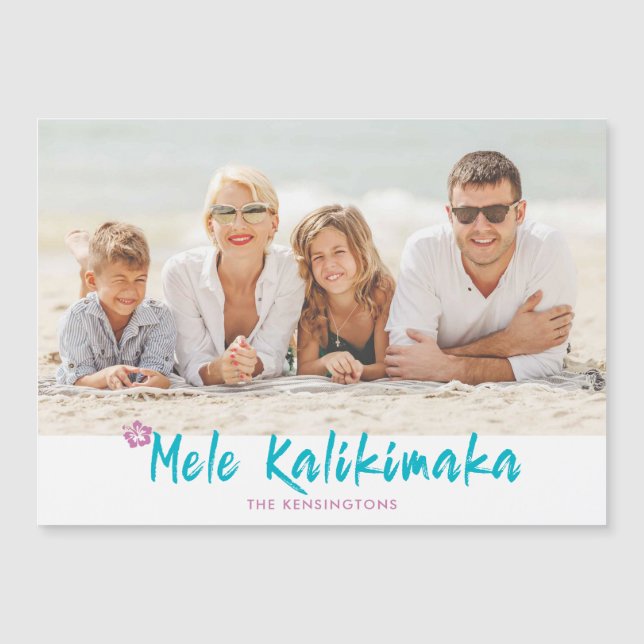 Foto de Mele Kalikimaka Navidades tropicales hawai (Anverso)