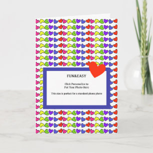 Foto de mi hijo con tarjeta El día de San Valentín