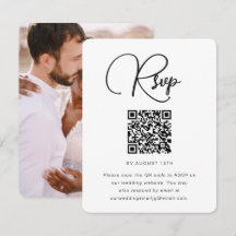 Foto de moda de Boda RSVP con código QR