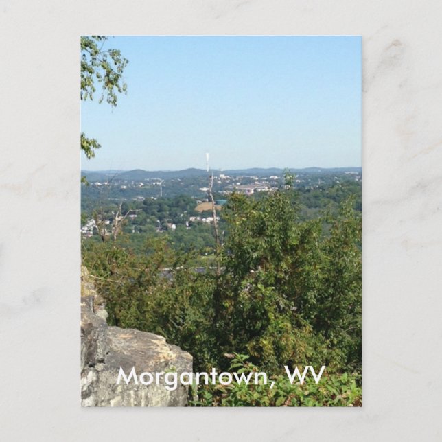 Foto de Morgantown WV de las postales del botón de (Anverso)