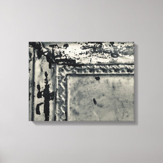 Foto de mosaico antiguo de tela en pared de lienzo