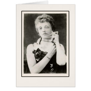 Foto de mujer de piel elástica en tarjetas postale