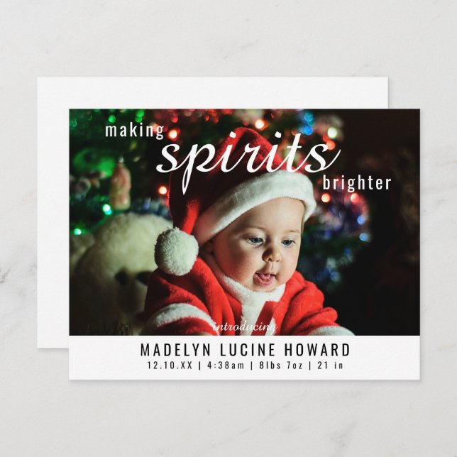 Foto de nacimiento de Navidad para hacer más brill (Anverso / Reverso)