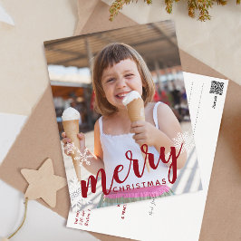 Foto de Navidad alegre con caligrafía