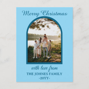 Foto de Navidad azul personalizada Feliz Navidad