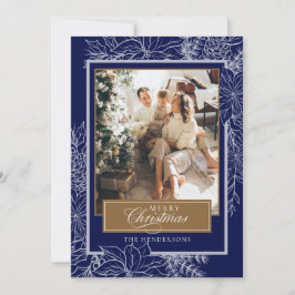 Foto de Navidad Blue Botanical Merry