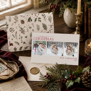 Foto de Navidad botánica de invierno romántico par
