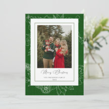 Foto de Navidad botánico vintage verde bosque