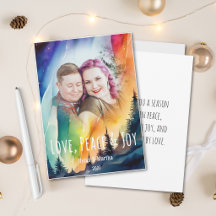 Foto de Navidad con acuarela de aurora gay