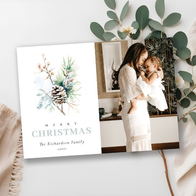 Foto de Navidad con bayas de invierno y piña al ag (Subido por el creador)