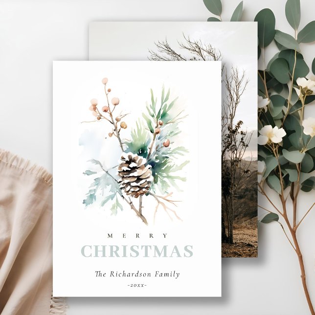 Foto de Navidad con bayas de invierno y piña al ag (Subido por el creador)