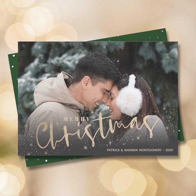 Foto de navidad con guión dorado (Subido por el creador)