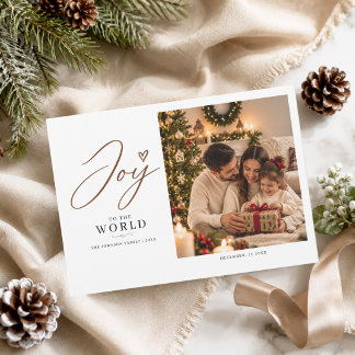 Foto de Navidad con guión moderno Joy To The World