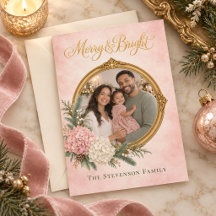 Foto de Navidad con Hortensias Rosadas y Blancas d
