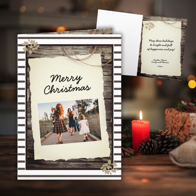 Foto de Navidad con letra de madera en papel viejo (Subido por el creador)