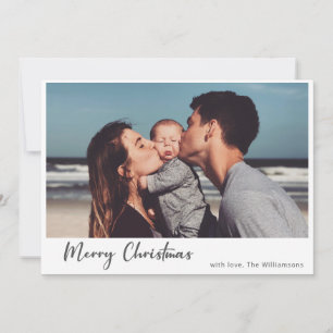 Foto de Navidad con letra manuscrita moderna