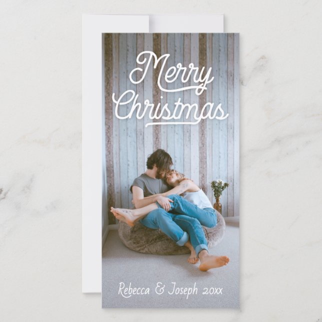 Foto de Navidad con letra retro (Anverso)