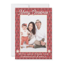 Foto de Navidad con patrón Uroko japonés