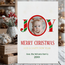 Foto de Navidad de Alegría Personalizada