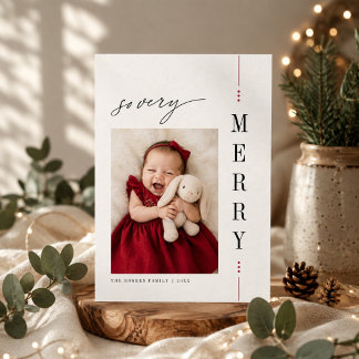 Foto de Navidad de bebé con letra elegante y muy a