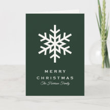 Foto de Navidad de Copo de Nieve Verde Tradicional