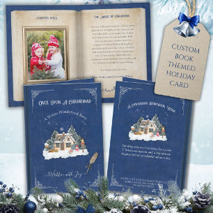 Foto de Navidad de cuento de invierno azul