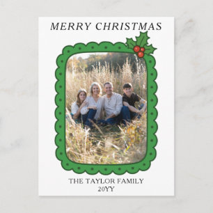 Foto de Navidad de familia de acebo dibujado a man