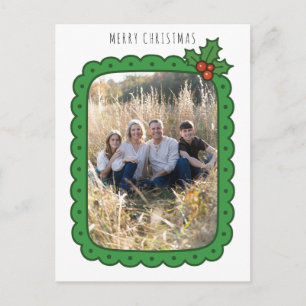Foto de Navidad de familia de acebo dibujado a man