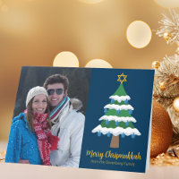 Foto de Navidad de familia judía Feliz Chrismukkah