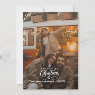 Foto de Navidad de familia minimalista elegante mo