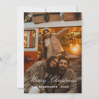 Foto de Navidad de familia minimalista elegante mo