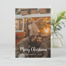 Foto de Navidad de familia minimalista elegante mo