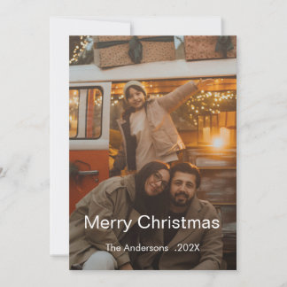 Foto de Navidad de familia minimalista elegante mo