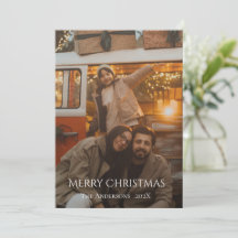 Foto de Navidad de familia minimalista elegante mo