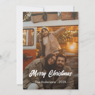 Foto de Navidad de familia minimalista elegante mo